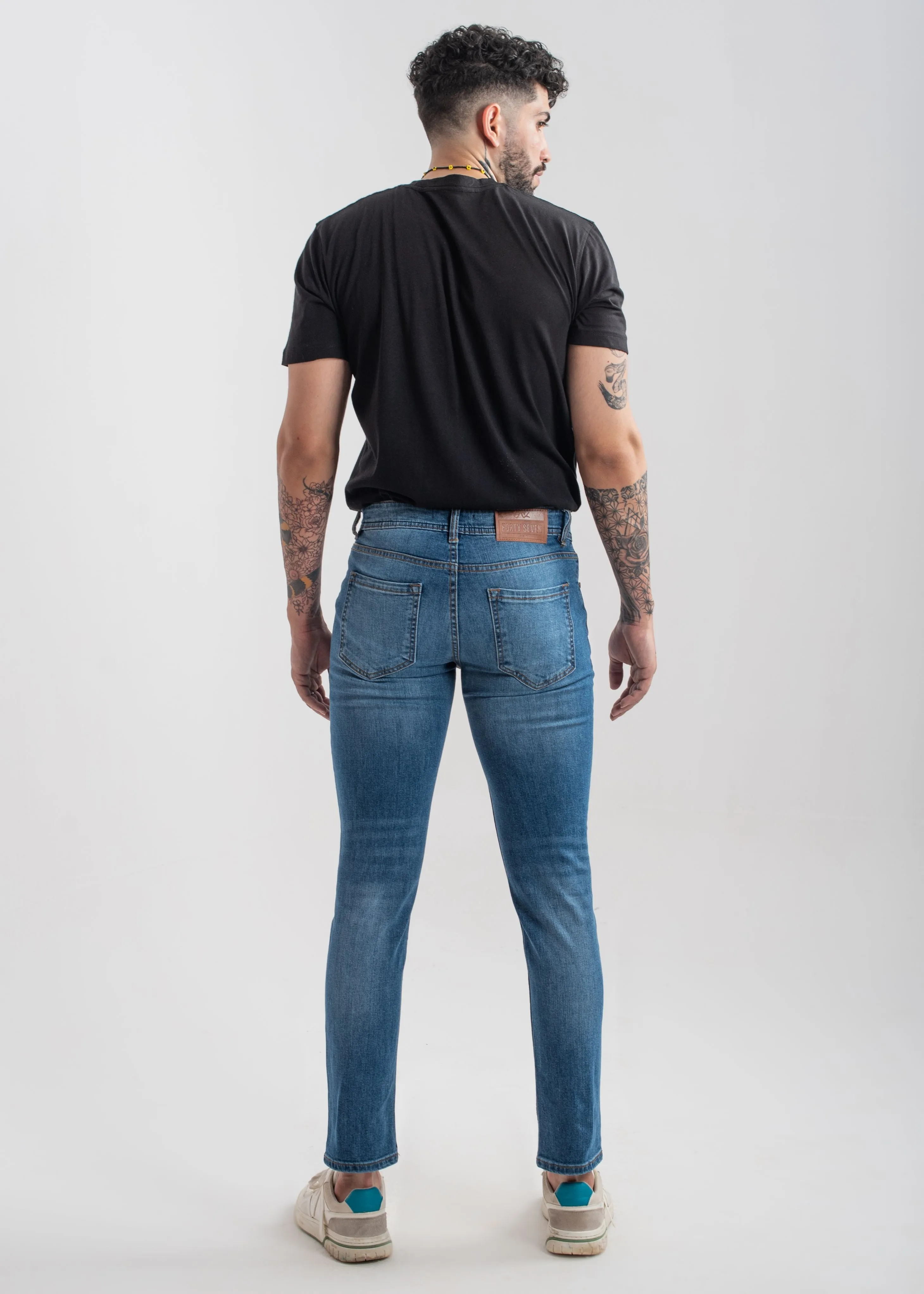 Stretchable Slim Fit Jeans (Mid Blue) v3.0