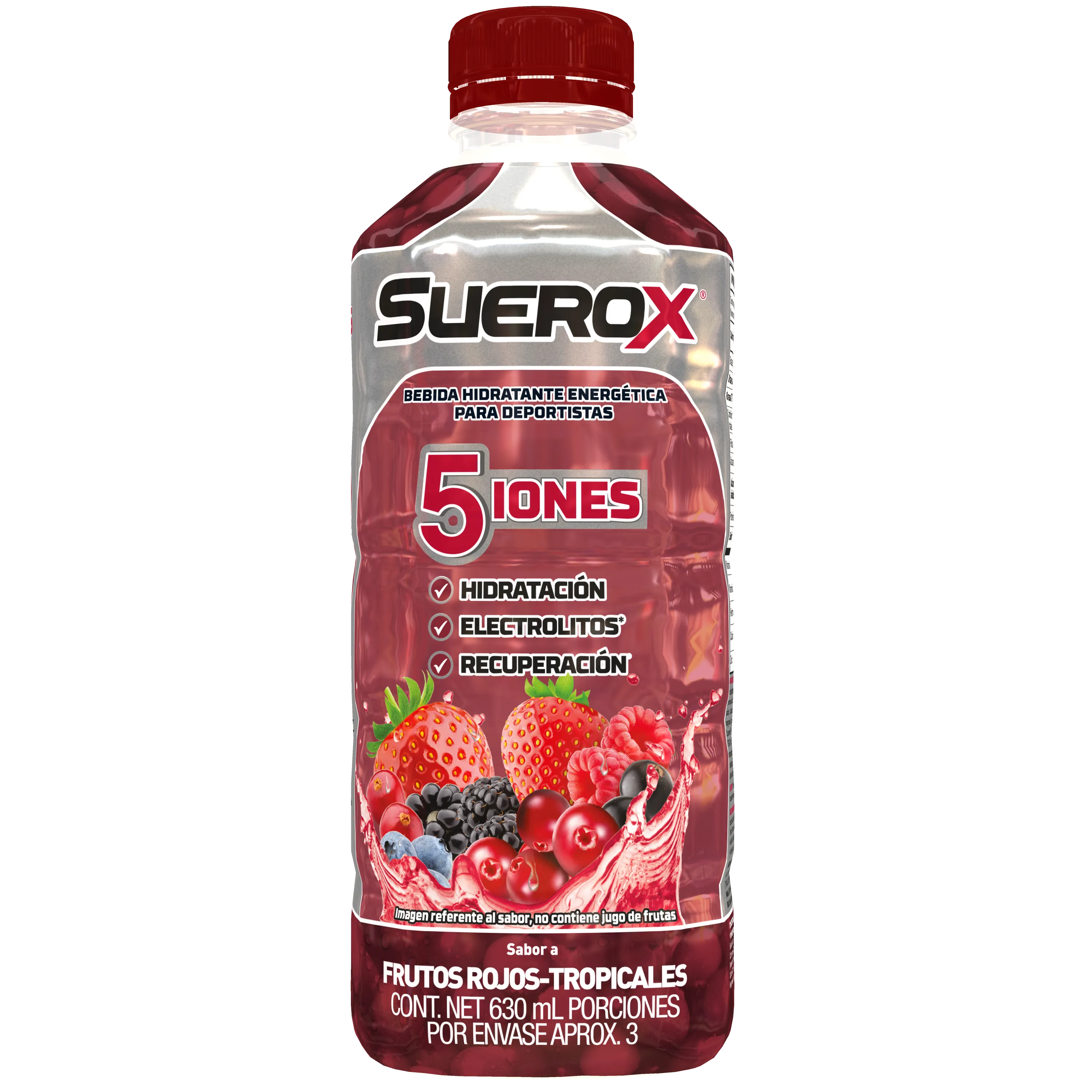 Suerox Frutos Rojos Suero Botella 630 ml GENOMMA LAB