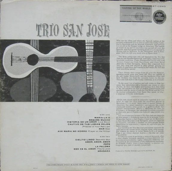 Trio San José - Trio San José (LP, Album) (VG )