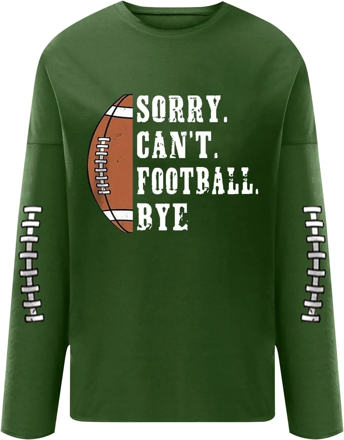 Women Funny Football Graphic Sweatshirt Long Sleeve Sweatshirt Top Sweatshirt for Women 2024 Thanksgiving