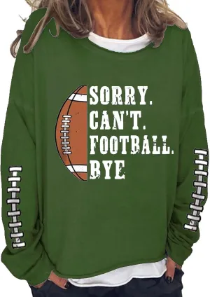 Women Funny Football Graphic Sweatshirt Long Sleeve Sweatshirt Top Sweatshirt for Women 2024 Thanksgiving