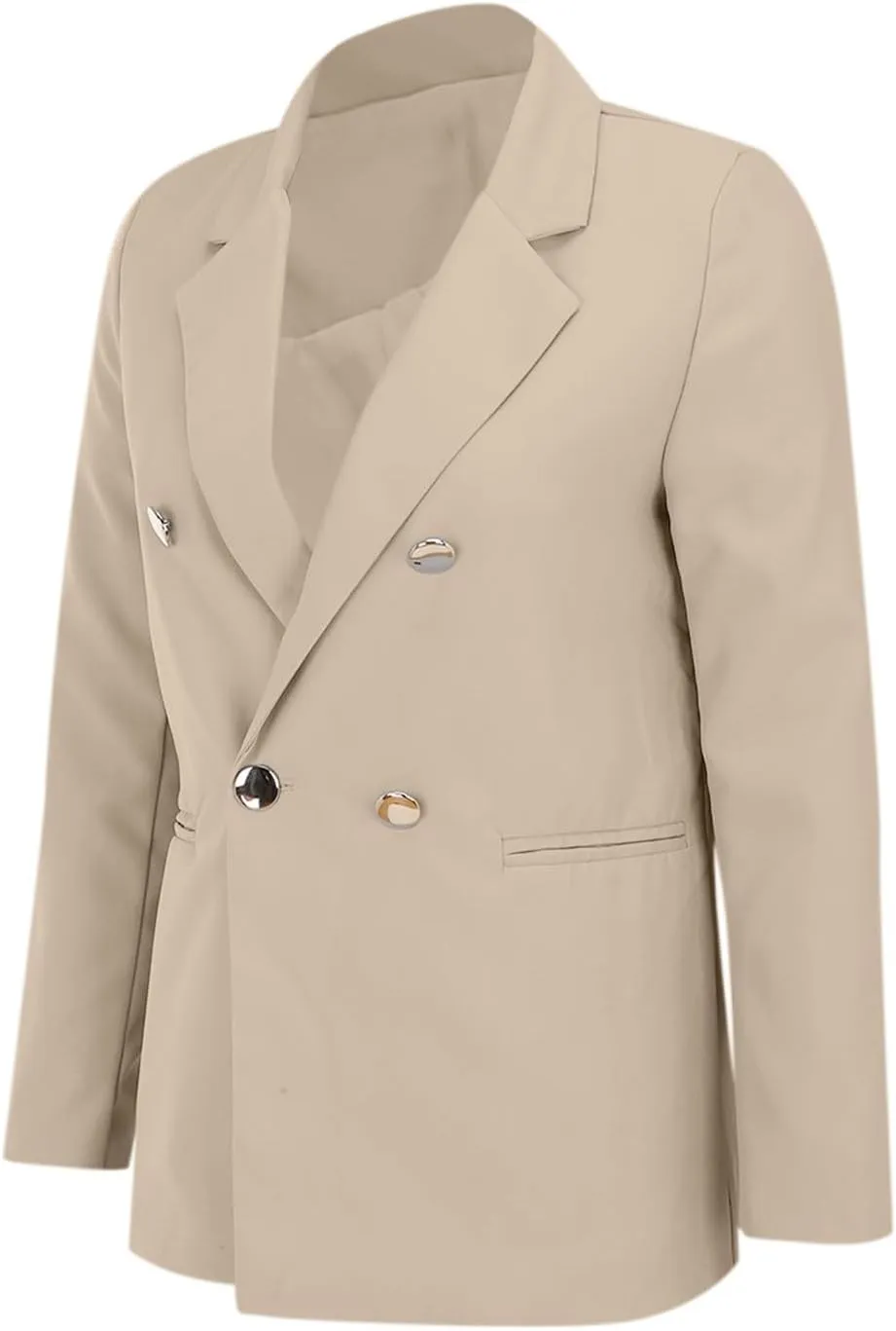 Womens Business Casual Blazer Summer Fall Cardigan Lapel Button Down Solid Suit Jacket Office Work Clothes 2025