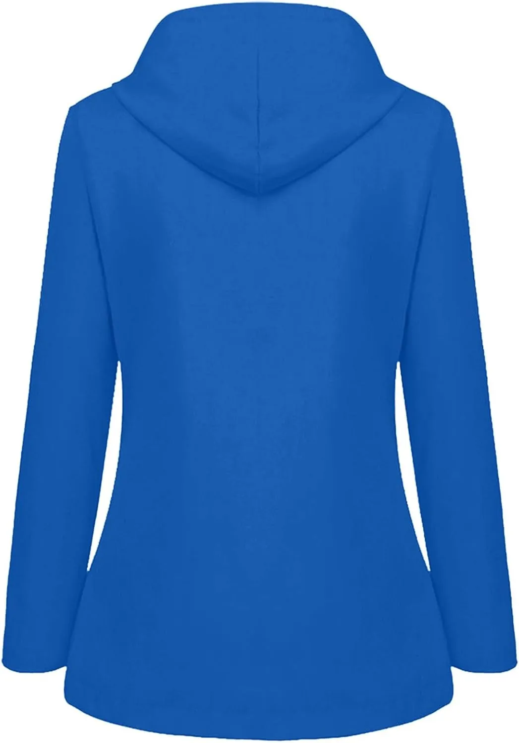 Womens Fashion Hooded Rain Jacket 2024 Lightweight Trench Coat Long Sleeve Windbreaker Zip Up Drawstring Raincoat