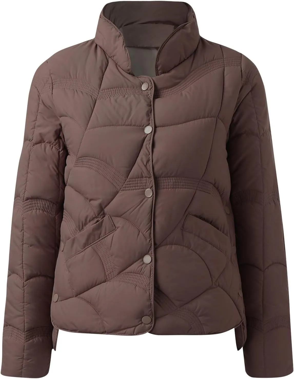 Womens Oversized Puffer Jacket Quilted Down Coats Windproof Lightweight Warm 2024 Winter Padded Coat Trendy Outerwear