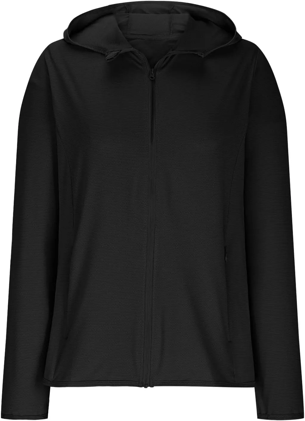 Womens Sunscreen Jacket Hoodies Sweater Long Sleeve Pockets Outdoor Lattice Splicing Pullover Sweatshirts Coats